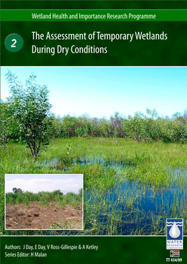 The Assessment of Temporary Wetlands During Dry Conditions 2