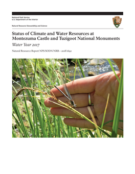 Status of Climate and Water Resources at Montezuma Castle and Tuzigoot National Monuments Water Year 2017