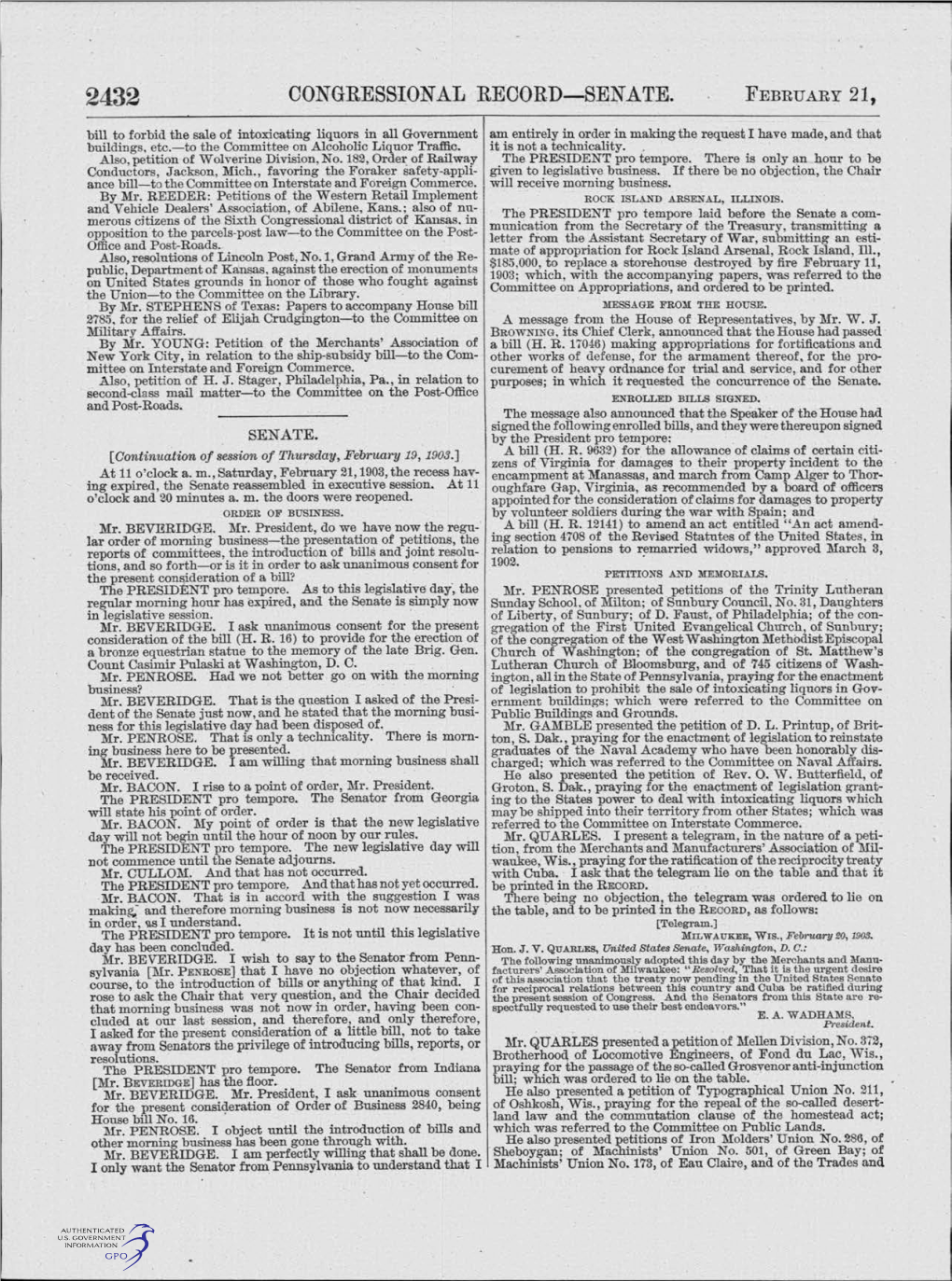 Congressional Record-Senate