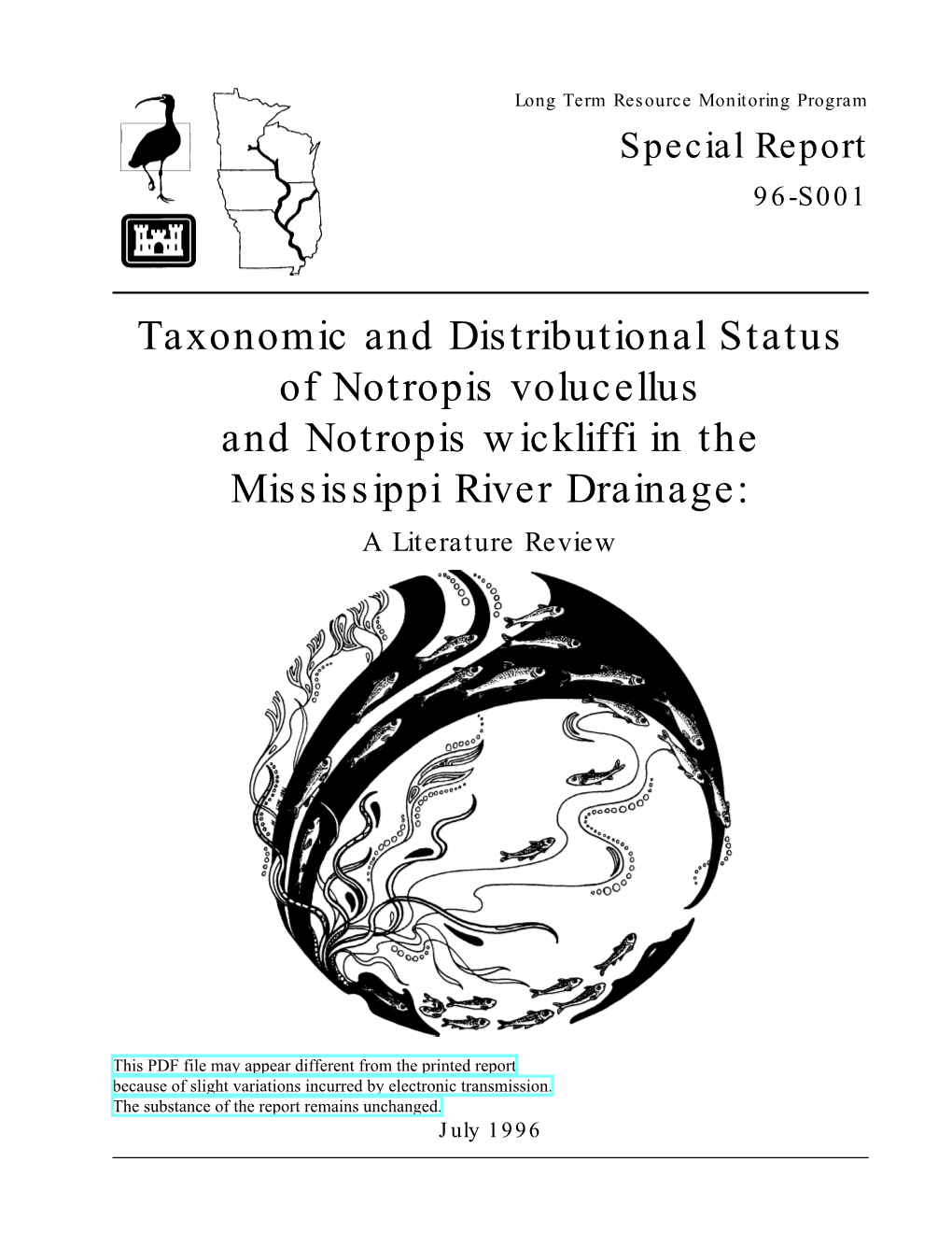 Notropis Volucellus and Notropis Wickliffi in the Mississippi River Drainage: a Literature Review