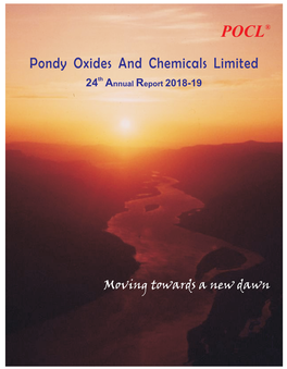 Pondy Oxides and Chemicals Limited Th 24 Annual Report 2018-19