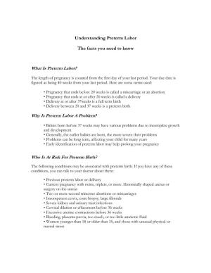 What Is Preterm Labor?
