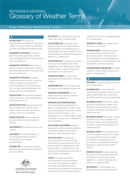 Glossary of Weather Terms