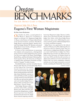 Eugene's First Woman Magistrate
