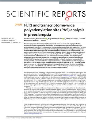 FLT1 and Transcriptome-Wide Polyadenylation Site