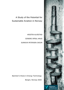 A Study of the Potential for Sustainable Aviation in Norway