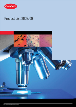 Product List 2008/09