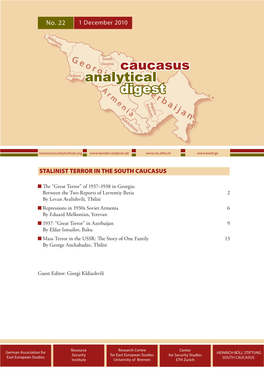 No. 22: Stalinist Terror in the South Caucasus