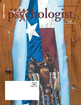 2003 Summer Texas Psychologist.Pdf