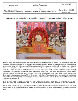 Parna Auction Goes for Rupees 21,21,00,000 at Marine Drive Mumbai