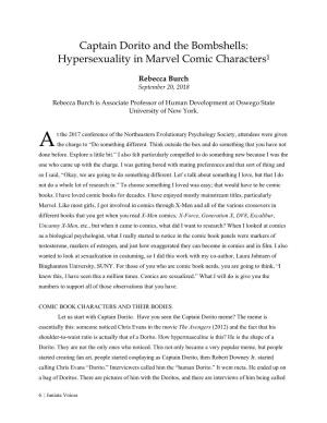 Captain Dorito and the Bombshells: Hypersexuality in Marvel Comic Characters1