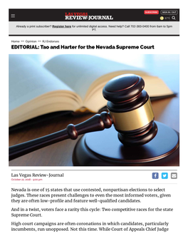 Tao and Harter for the Nevada Supreme Court