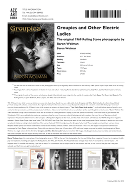 Groupies and Other Electric Ladies Datasheet