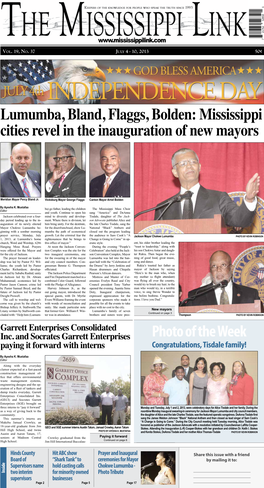 Lumumba, Bland, Flaggs, Bolden: Mississippi Cities Revel in the Inauguration of New Mayors