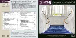 Composers at the Savile Club
