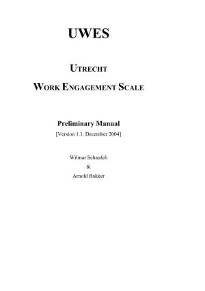 Utrecht Work Engagement Scale (UWES)