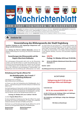 Nachrichtenblatt KW 41 Vom 14.10.2016