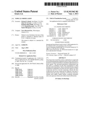 (12) United States Patent (10) Patent N0.: US 8,343,962 B2 Kisak Et Al
