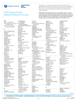 2019 Express Scripts National Preferred Formulary