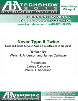 Never Type It Twice Links and Syncs Between Apps on Desktop and in the Cloud