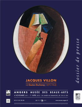 JACQUES VILLON Dossier De Presse Né Gaston Duchamp (1875-1963)