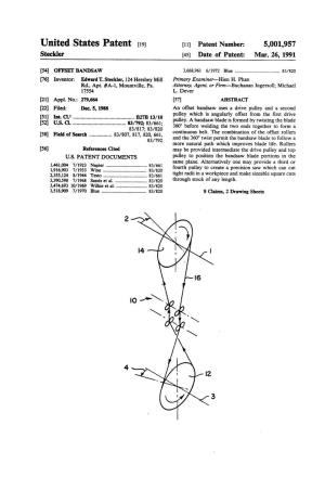 United States Patent (19) 11 Patent Number: 5,001,957 Steckler 45 Date of Patent: Mar
