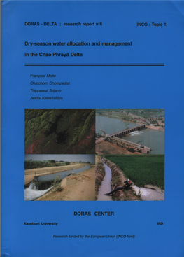 Dry-Season Water Allocation and Management in the Chao Phraya Delta