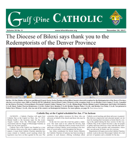 The Diocese of Biloxi Says Thank You to the Redemptorists of the Denver Province