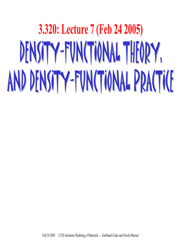 Density-Functional Theory of Atoms and Molecules • W