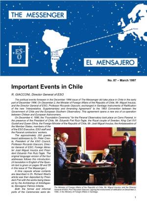 Important Events in Chile