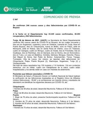 Comunicado De Prensa C 047