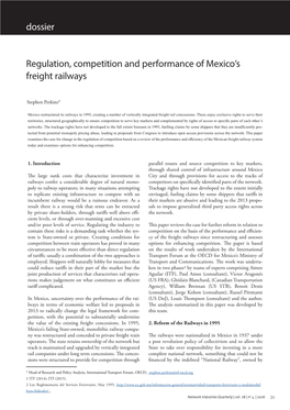 Regulation, Competition and Performance of Mexico's Freight