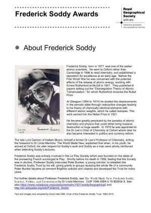 Frederick Soddy Awards