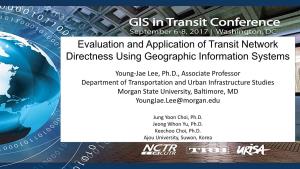 Evaluation and Application of Transit Network Directness Using Geographic Information Systems