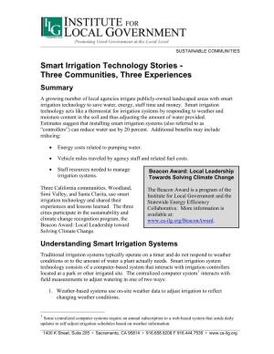 Smart Irrigation Technology Stories