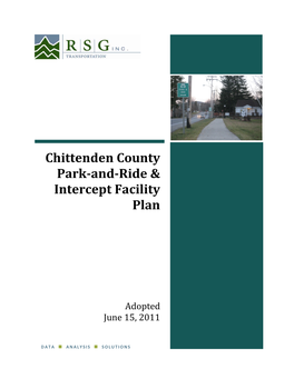 Chittenden County Park-And-Ride & Intercept Facility Plan