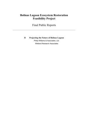 Bolinas Lagoon Ecosystem Restoration Feasibility Project Final