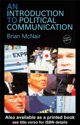 An Introduction to Political Communication, Third Edition