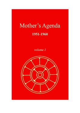 Mother's Agenda, 1951-1960 Or Volume 1