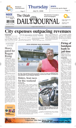 City Expenses Outpacing Revenues by ROB BURGESS Began at 9 A.M