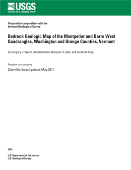 Bedrock Geologic Map of the Montpelier and Barre West Quadrangles, Washington and Orange Counties, Vermont