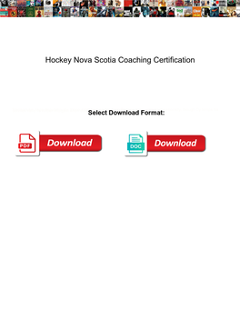 Hockey Nova Scotia Coaching Certification