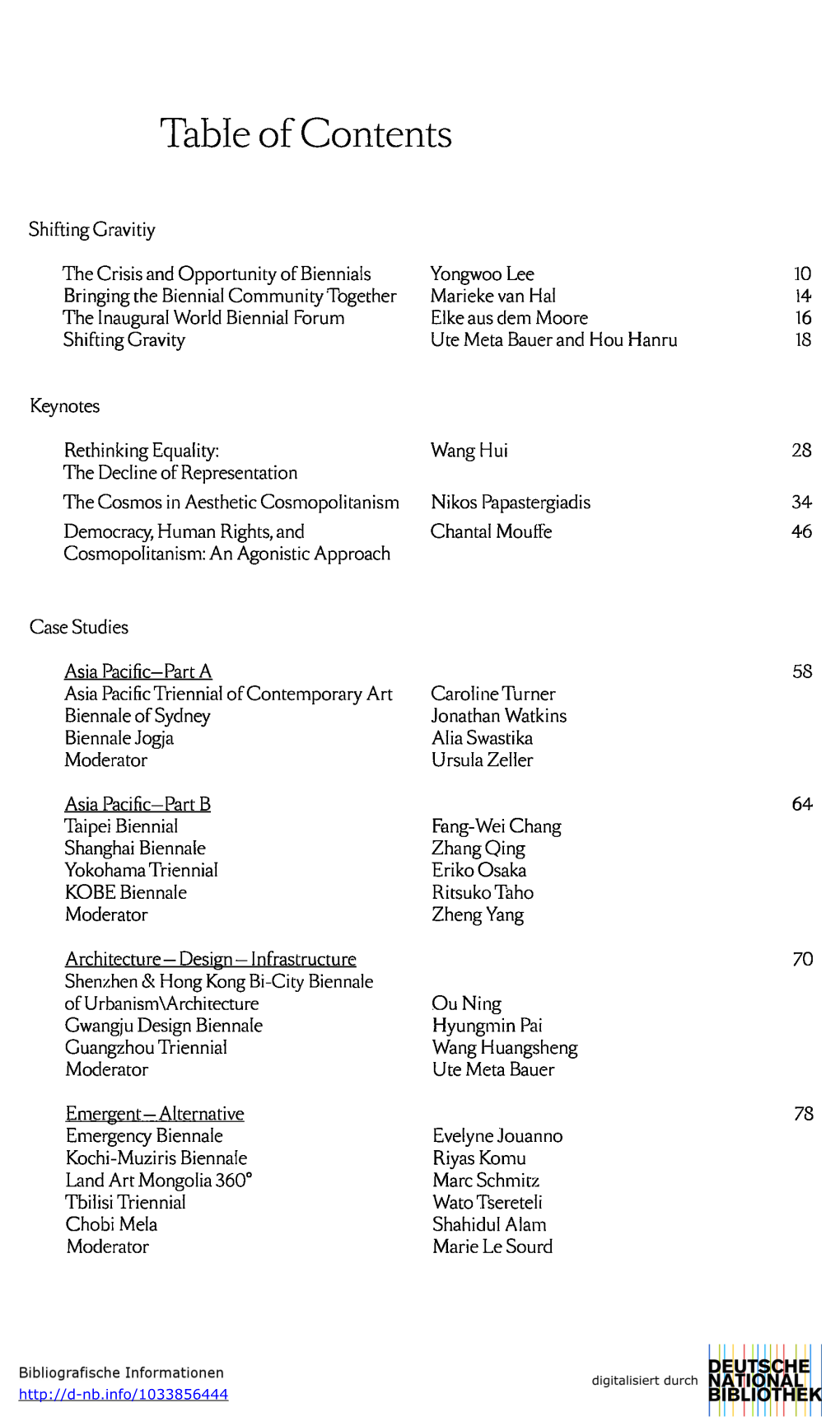 Table of Contents