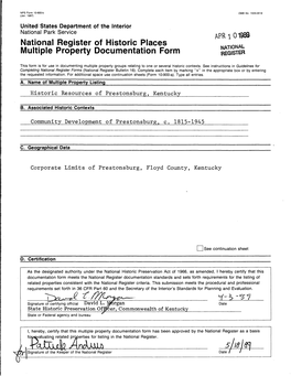 National Register of Historic Places L Multiple Property Documentation Form REGISTER