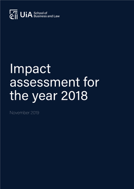 Impact Assessment for the Year 2018