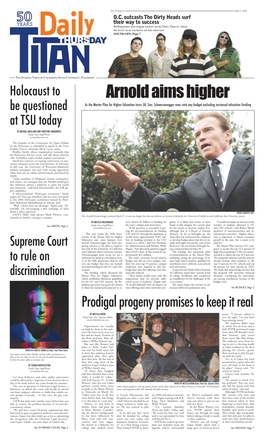 Arnold Aims Higher Be Questioned As the Master Plan for Higher Education Turns 50, Gov