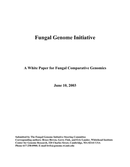 Fungal Genome Initiative II