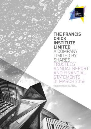Trustees' Annual Report and Financial Statements 31 March 2016