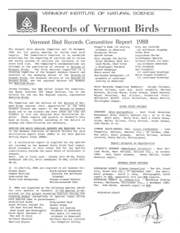 Vermont Bird Mit E Report