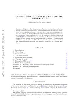 Combinatorial Categorical Equivalences of Dold-Kan Type 3